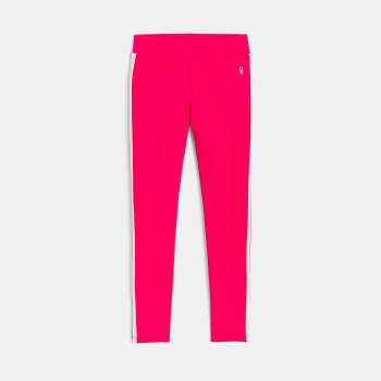 بنطلون ليجنز وردي بأشرطة للفتيات